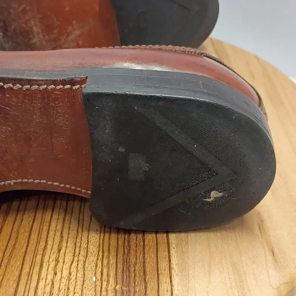 Allen Edmonds Bridgeton Leather Slip On Kiltie Tassel Shoes Loafers Size 10